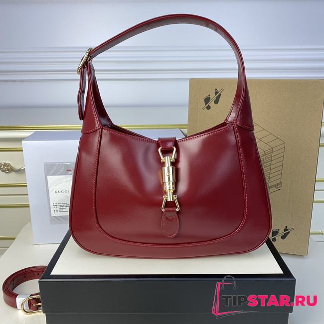 Gucci Jackie 1961 Small Shoulder Bag 636709 Red Size 27.5x19x4 cm - 1