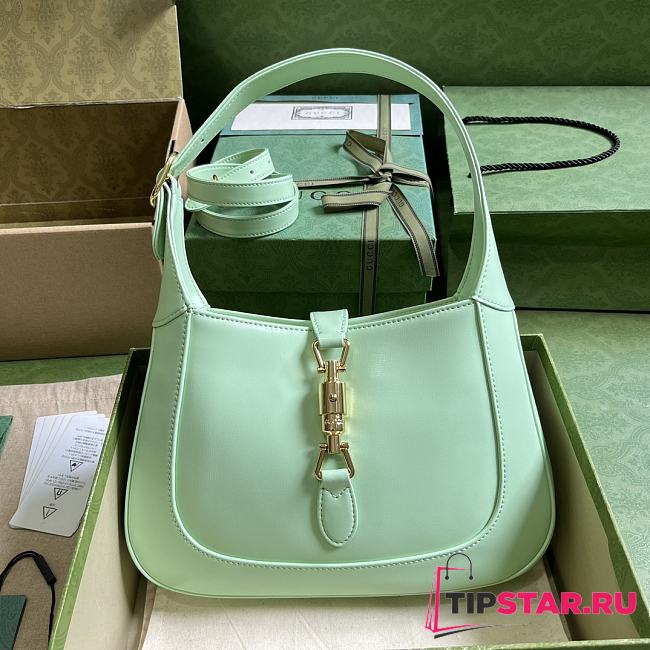 Gucci Jackie 1961 Small Shoulder Bag 636709 Light Green Size 27.5x19x4 cm - 1