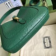Gucci Jackie 1961 Small Ostrich Bag Green Size 27.5x19x4 cm - 4