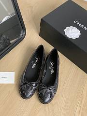 Chanel Ballet Flats Printed Calfskin Black & White G02819 - 1