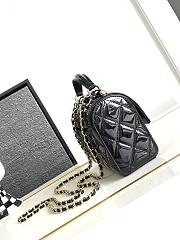 Chanel Small Box Bag Black Patent AS4511 Size 13 × 18 × 8.5 cm - 5