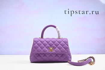 Chanel Coco Handle Purple Size  24 cm
