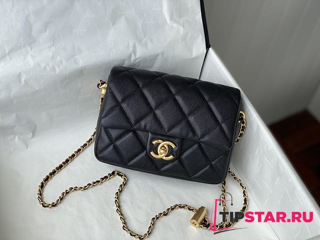 Chanel Pefect Mini Flap Bag Black Size 19.5x13.5x6 cm - 1
