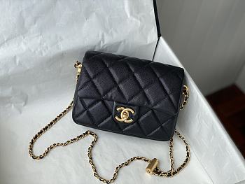Chanel Pefect Mini Flap Bag Black Size 19.5x13.5x6 cm