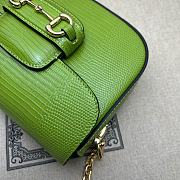 Gucci Horsebit 1955 Lizard Mini Bag Green 675801 Size 20.5 x 14 x 5 cm - 4