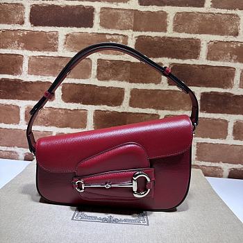 Gucci Horsebit 1955 Shoulder Bag 764155 Red Size 26.5 cm