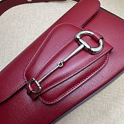 Gucci Horsebit 1955 Shoulder Bag 764155 Red Size 26.5 cm - 2
