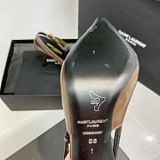 YSL Lee Slingback Pumps In Patent Leather Argile Brown 11 cm - 5