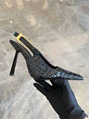 YSL Lee Slingback Pumps In Crocodile-Embossed Leather 11.5 cm - 4