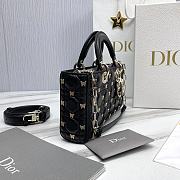 Dior Medium Lady D-Joy Bag Black Cannage Lambskin with Gold-Finish Butterfly Studs Size 26 x 13.5 x 5 cm - 4