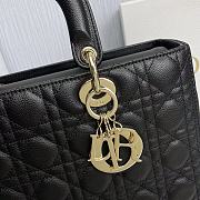 Large Lady Dior Bag Black Cannage Lambskin Size 32 x 25 x 11 cm - 4