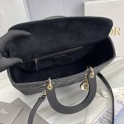 Large Lady Dior Bag Black Cannage Lambskin Size 32 x 25 x 11 cm - 3