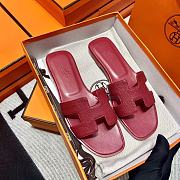 Hermes Oran Sandal Rouge Red - 2