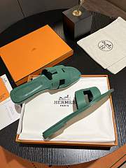 Hermes Oran Sandal Vert Ivy green - 3