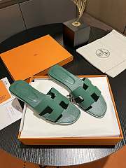 Hermes Oran Sandal Vert Ivy green - 4