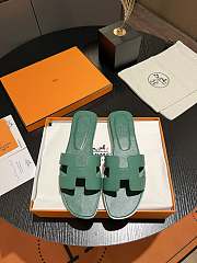 Hermes Oran Sandal Vert Ivy green - 5