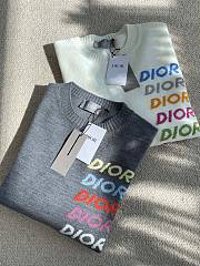 Dior Sweater Wool and Cashmere Intarsia Gray/Beige - 3