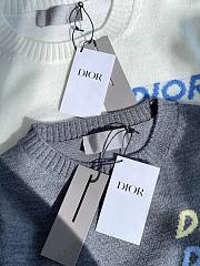 Dior Sweater Wool and Cashmere Intarsia Gray/Beige - 2