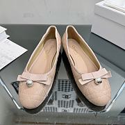 Dior Ballet Flat Nude Quilted Cannage Calfskin - 1