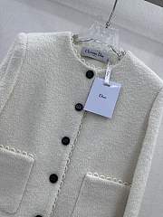 Dior Cropped Jacket Ecru Double-Sided Virgin Wool Bouclé - 3