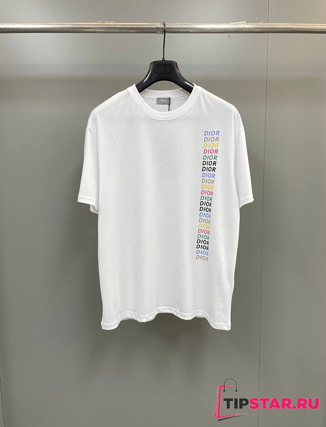 Dior Relaxed-Fit T-Shirt White Slub Organic Cotton Jersey - 1