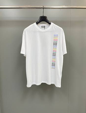 Dior Relaxed-Fit T-Shirt White Slub Organic Cotton Jersey