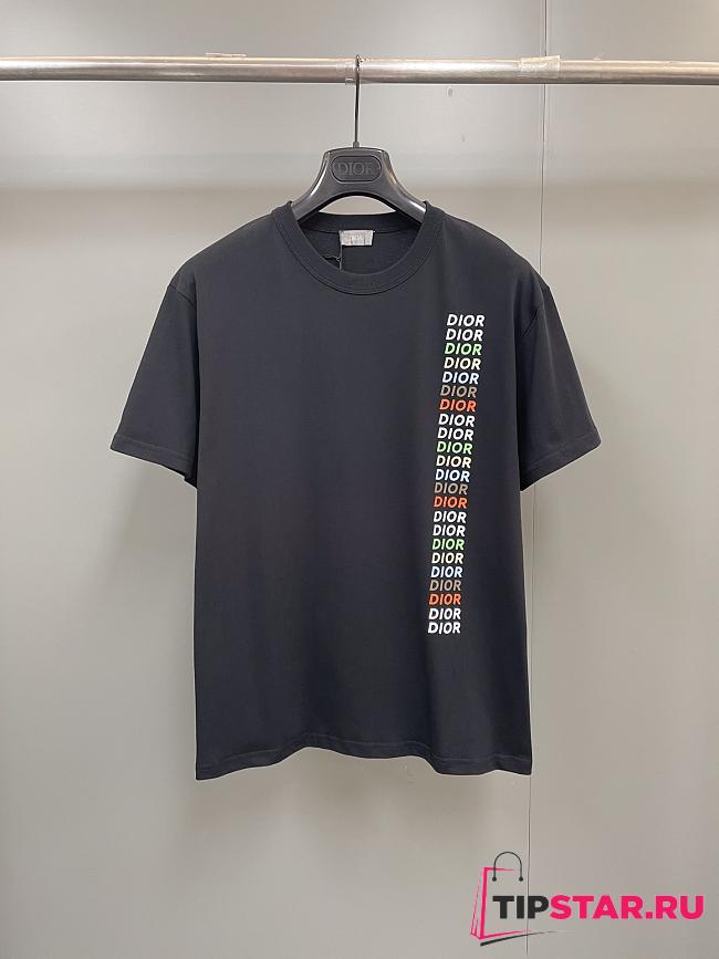 Dior Relaxed-Fit T-Shirt Black Slub Organic Cotton Jersey - 1