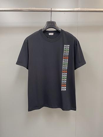 Dior Relaxed-Fit T-Shirt Black Slub Organic Cotton Jersey