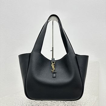 YSL Bea In Grained Leather Black 763435 Size 50 X 28 X 18 CM