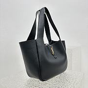 YSL Bea In Grained Leather Black 763435 Size 50 X 28 X 18 CM - 3