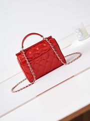 Chanel Small Box Bag Red Patent AS4511 Size 13 × 18 × 8.5 cm - 5