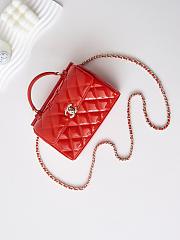 Chanel Small Box Bag Red Patent AS4511 Size 13 × 18 × 8.5 cm - 4
