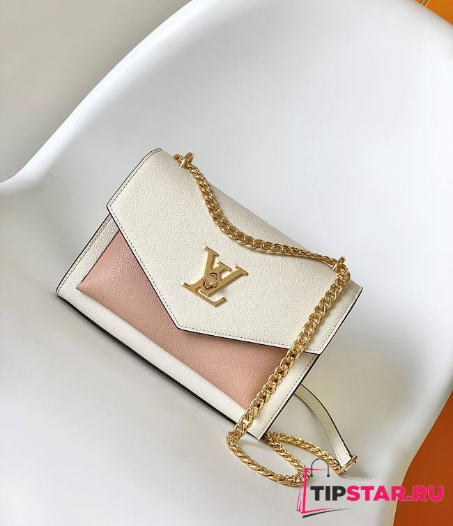 Louis Vuitton M22190 MyLockMe Chain Bag Rose Quartz Trianon Size 22.5 x 17 x 5.5 cm - 1