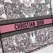 Large Dior Book Tote White and Pastel Pink Butterfly Around The World Embroidery Size 42 x 35 x 18.5 cm - 2