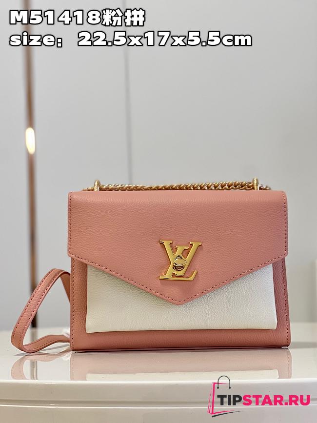 Louis Vuitton M21217 MyLockMe Chain Bag Rose Trianon Pink Size 22.5 x 17 x 5.5 cm - 1