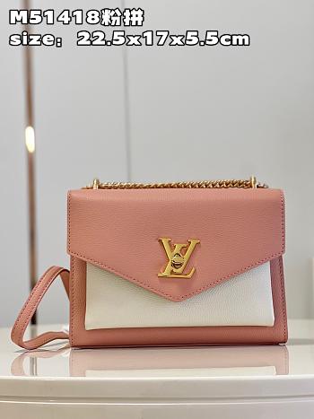 Louis Vuitton M21217 MyLockMe Chain Bag Rose Trianon Pink Size 22.5 x 17 x 5.5 cm