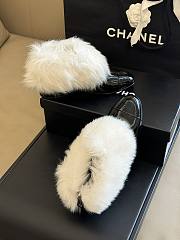 Chanel Short Boots Shearling Lambskin Black & White G45176 - 5