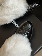 Chanel Short Boots Shearling Lambskin Black & White G45176 - 2