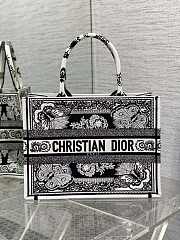 Medium Dior Book Tote Black and White Butterfly Bandana Embroidery Size 36 x 27.5 x 16.5 cm - 1