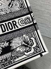 Medium Dior Book Tote Black and White Butterfly Bandana Embroidery Size 36 x 27.5 x 16.5 cm - 3