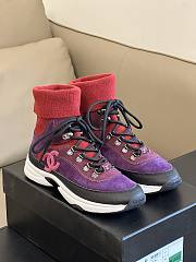 Chanel Sneakers G45204 Dark Purple & Burgundy - 1
