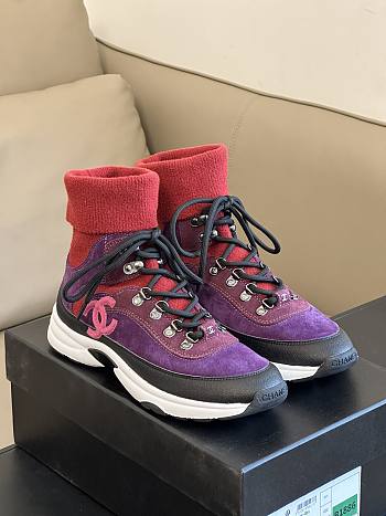 Chanel Sneakers G45204 Dark Purple & Burgundy
