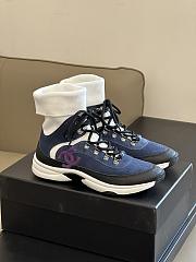 Chanel Sneakers G45204 Dark Blue & Light Gray - 5