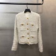 Balmain Tweed Jacket White - 1