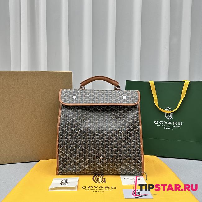 Goyard Saint Léger Backpack Black&Tan Size 37 x 15 x 34 cm - 1