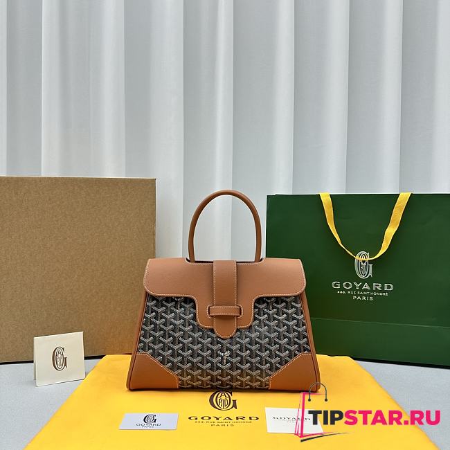 Goyard Saïgon Tote Bag Black&Tan Size 25 x 16 x 34 cm - 1