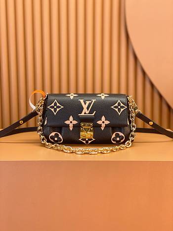 Louis Vuitton M45859 Favourite Bag Black/Beige Size 24 x 14 x 9 cm