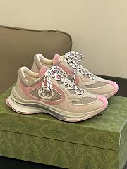 Gucci Women's Run Sneaker 746939 Pink Suede - 1