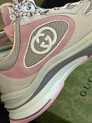 Gucci Women's Run Sneaker 746939 Pink Suede - 5
