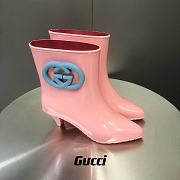 Gucci Women's Interlocking G Ankle Boot 724458 Pink - 1